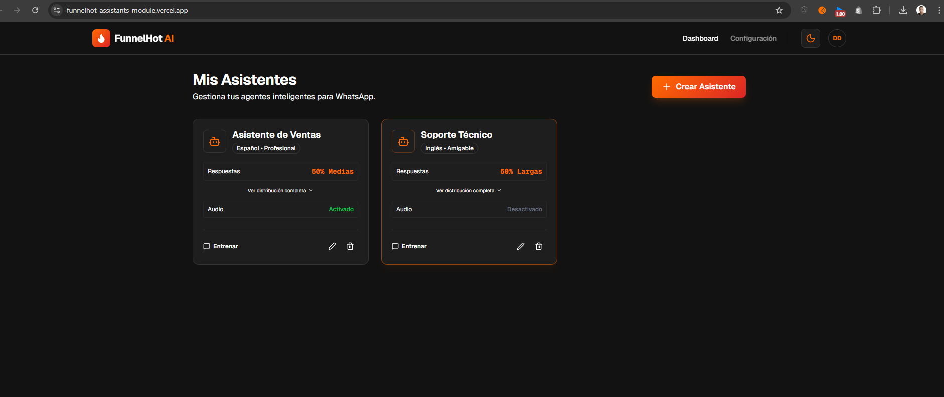 Funnelhot Assistants Module